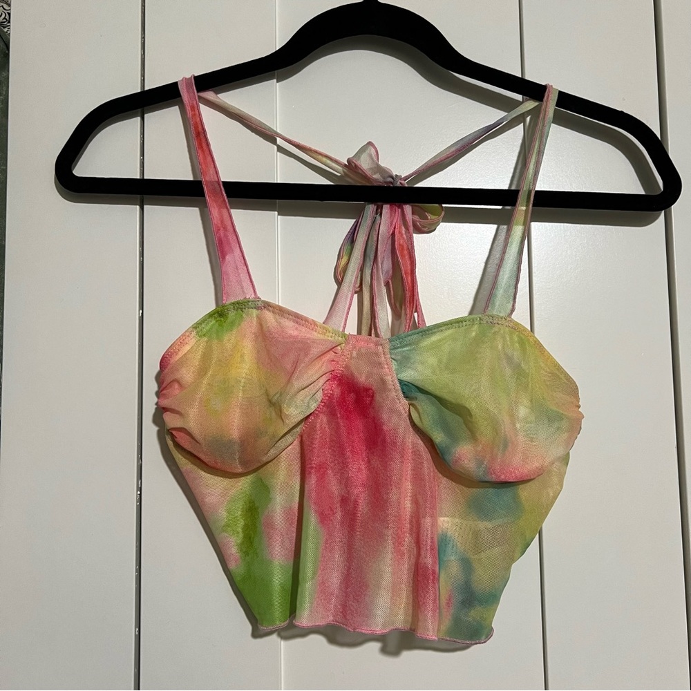 SHEIN Cute Colourful Tie up top
